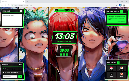 My Hero Academia MHA HD Wallpaper New Tab :: Customize new tab with My Hero Academia wallpaper extension and display MHA wallpapers in your background.