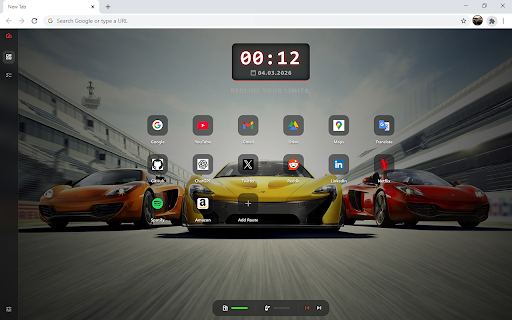 Super Sports Car HD Wallpaper New Tab :: Customize new tab with the super sports car wallpaper extension and display car you admire in your background.