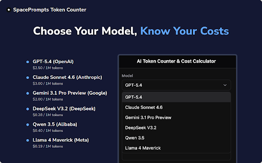AI Prompt Token Counter :: Count tokens and estimate AI costs for any model. Supports ChatGPT, Claude, Gemini, DeepSeek, and more.