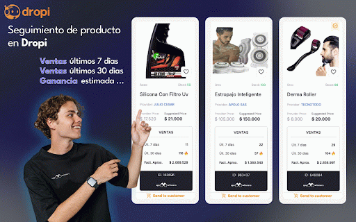 SpyWinners Extension :: Encuentra productos ganadores con datos en tiempo real sobre ventas, facturacion y ganancias. ¡Aumenta tus ventas x10!