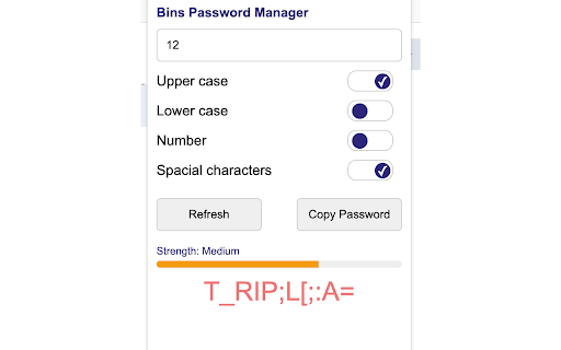 BinsInstaPass :: Generate and manage your passwords with ease
