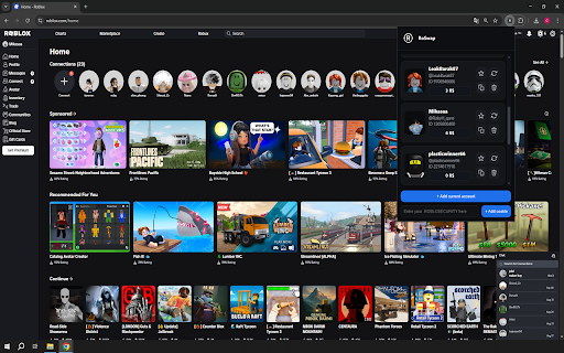 RoSwap – Roblox Account Switcher :: Быстрое переключение между аккаунтами Roblox.