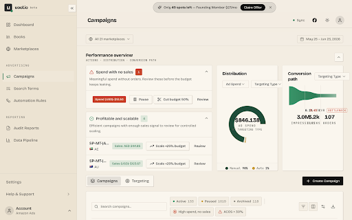Uool: Amazon Ads Automation :: Sync KDP royalties to Uool to automate your Amazon Ads, track net profit, and optimize ACOS with precision