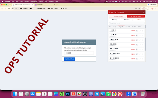 OTP - OPS TUTORIAL :: Ekstensi OTP - OPS TUTORIAL dengan Autofill