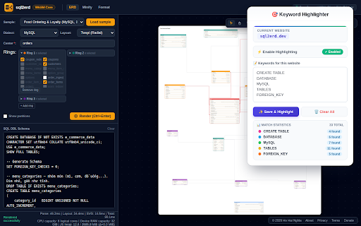 Keyword Highlighter :: Highlight keywords with custom colors on any webpage. Per-site keyword management with match statistics and case-sensitive matching.
