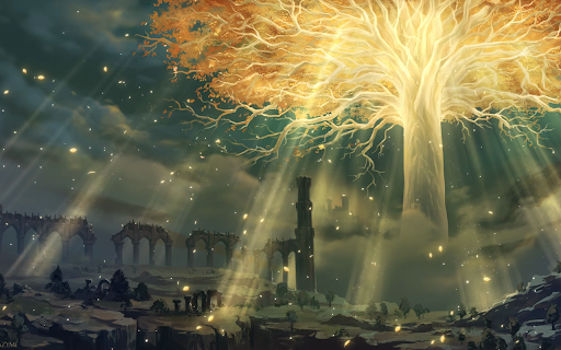 Elden Ring Erdtree Live Wallpaper :: Experience the majestic Erdtree from Elden Ring with this dynamic HD live wallpaper, perfect for your new tab.