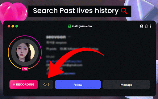 Live Video Recorder for Instagram :: Record Live Streams with one click. Search Past Lives History.