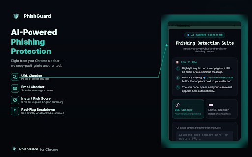 PhishGuard :: Detect phishing in emails and URLs from your browser sidebar