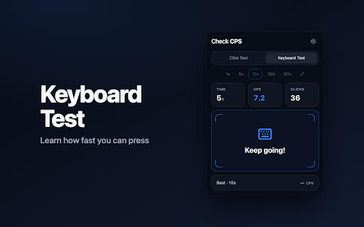 Check CPS: Click Speed Test :: Test your clicks per second and track your personal best