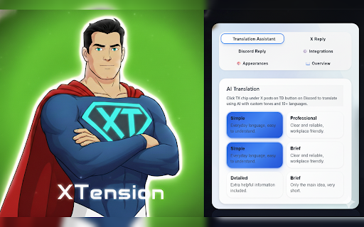 Xtension-Free :: Your X/Discord Companion - AI-powered replies, translations, and smart automation for X (Twitter) and Discord