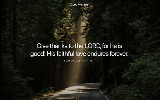 Selah :: A minimal, beautiful daily Bible verse experience that replaces the Chrome new tab page.