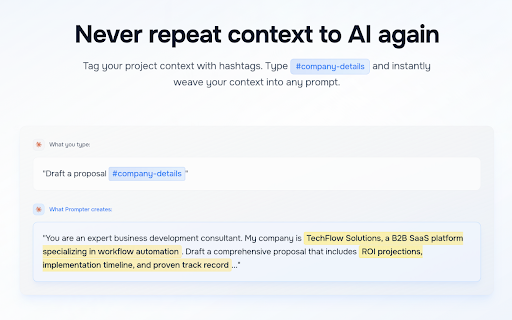 Prompter AI: Your Personal AI Prompt Engineer - ChatGPT Prompt Generator :: Generate personalized prompts in ChatGPT, Claude, Gemini, Perplexity, Grok, and more.