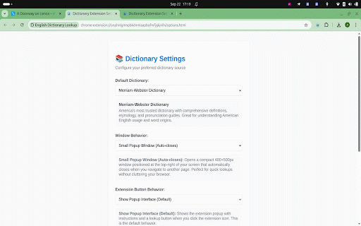 Cambridge-Oxford-Merriam dictionary lookup :: Instant dictionary lookups for English learners with Cambridge, Oxford, and Merriam-Webster dictionaries