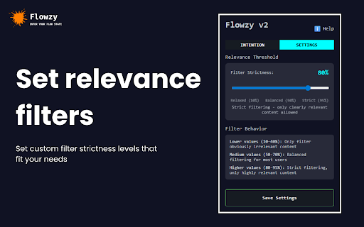 Flowzy v2 :: Context-aware content filtering for YouTube and Twitter
