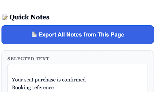 Quick Notes :: Capture selected text and add notes