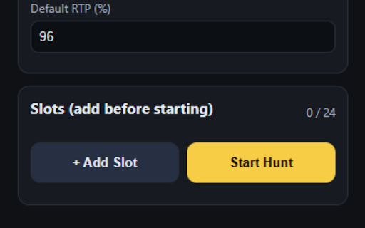 Slot Bonus Hunter :: Plan, track, and review slot bonus hunts. Manual inputs, expected vs. actual, efficiency & RTP, run history.