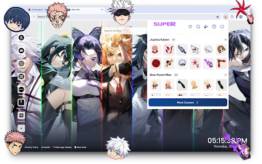 Anime Cursor - Custom Cursor for Chrome™ - All in One Anime Cursors :: Give your browser some anime flair! Demon Slayer, One Punch Man, Dragon Ball and more now turn into cursors!