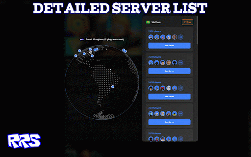 Roblox Region Selector :: Interactive globe interface to choose Roblox servers by region for better connection