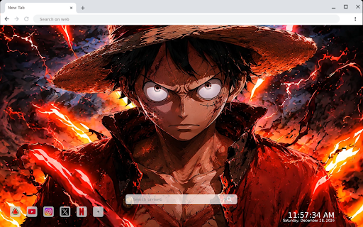 One Piece: Luffy Captain Flame Live Wallpaper :: Transform your new tab with stunning live HD wallpapers of Luffy and the crew, bringing the adventure of One Piece to life!