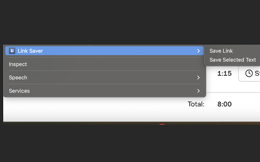 Link Saver :: Right-click on links to save their URLs and manage the list via a popup.