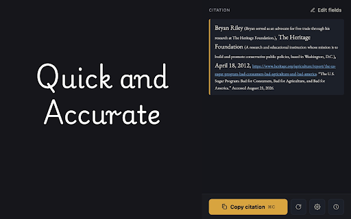Cite This Page :: Generate a ready-to-use, customizable citation for the page you're on, with author, date, and credentials auto-filled.