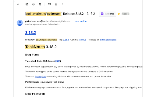 TaskNotes Browser Extension :: Create TaskNotes tasks from Gmail, Outlook, GitHub, and other web pages.