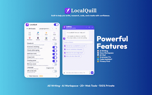 LocalQuill - Private AI Writing Assistant with Web Tools, OCR & Grammar :: Grammar, rewrites, OCR & web tools powered entirely by your own local LLM (Ollama, LM Studio, llama.cpp). No cloud, no telemetry.