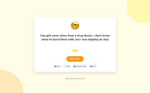 New Joke Tab :: Start your browsing with a laugh! Get a fresh joke on every new tab.