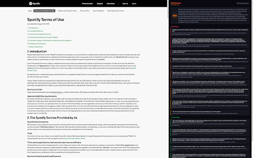 ToS Scanner :: Instantly understand Terms of Service and Privacy Policies — spot hidden clauses, data sharing, and unfair terms.