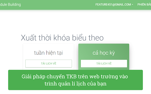 FTU Schedule :: Phần mềm xếp thời khóa biểu vào Google Calendar, Calendar iOS, ... cho sinh viên FTU.