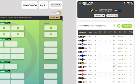 SCprojector :: An extension for SuperCoach users to project future player prices. More updates on the way too!