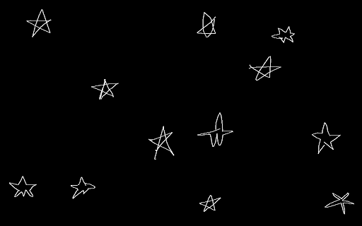 Linger a While :: Every new tab becomes a stargazing sky–stay awhile and hand-drawn stars from around the world come into view.