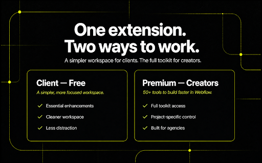 MasterFlow :: Speed up Webflow with one panel for Designer, CMS, SEO, locale highlighting, publishing, and workflow shortcuts.