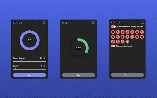 Focus: Pomodoro Timer, Website Blocker :: Helps you be focused and productive