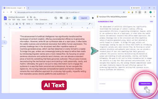 Humanizer X Pro: AI Text Humanizer :: An intuitive text humanizer tool to instantly turn AI drafts into clear, smooth, and natural writing.