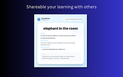 LingualSnap: AI Language & Context Translator :: Master any language with AI. Translate words or phrases in context and instantly get native definitions, pronunciation, and nuances.