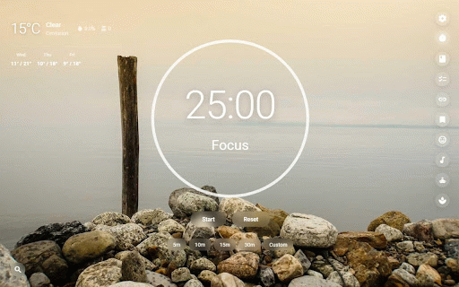 Kalmdesk :: A calm and minimal desktop experience with time, weather, quotes, and productivity tools