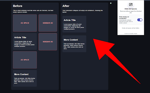 Hide Ad Spaces :: Automatically remove empty ad containers and leftover gaps created by ad blockers.