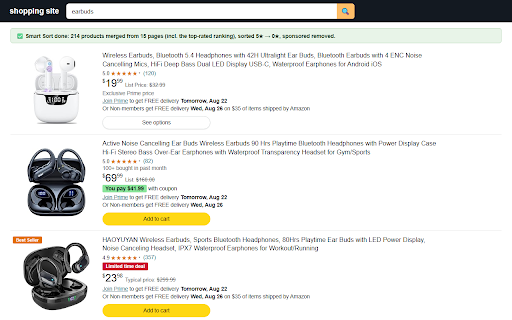 SortPicks - Sort Amazon Search by Rating, Hide Ads :: Sort Amazon search results by rating and reviews, hide sponsored ads, filter by price, brand, Prime. Not affiliated with Amazon.