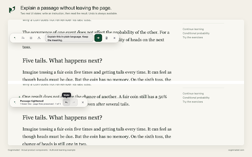 Cognimated :: Read with fewer distractions, explain selected text, save articles, and revisit useful ideas through practice.