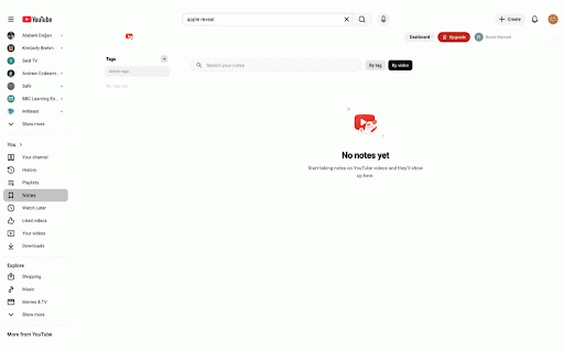 YouNote :: Take timestamped notes while watching YouTube videos