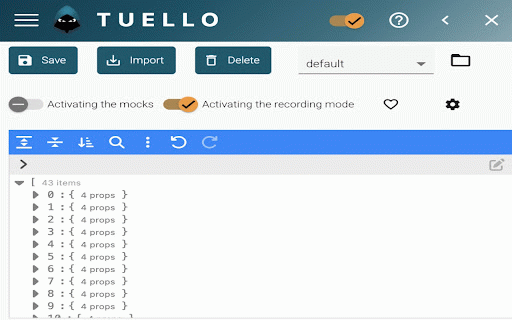 Tuello :: Intercept and modify HTTP Requests, Track ressources, search elements and record and replay user's browser actions