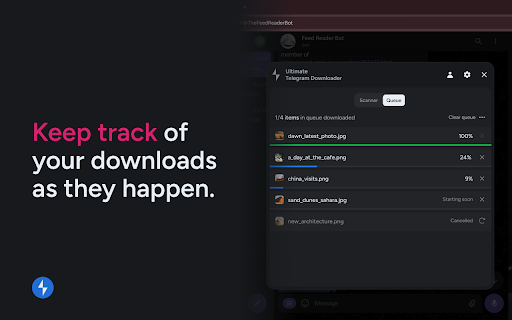 Telegram Video Downloader – Batch Download Telegram Videos & Media :: Telegram Video Downloader for private channels and groups. Batch download videos, photos, and media with pause and resume support.