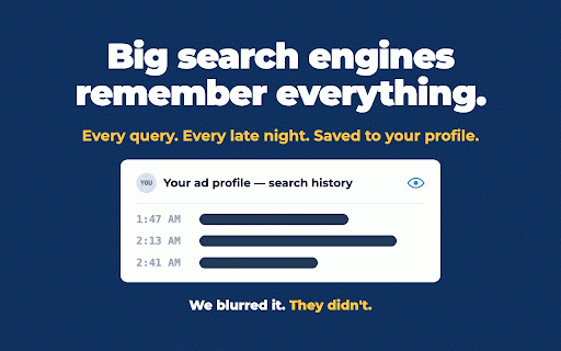 SearchLock+ : Private Search :: Make every search private. SearchLock+ reroutes Google, Bing & Ask searches to SearchLock. No history, no profile, no tracking.
