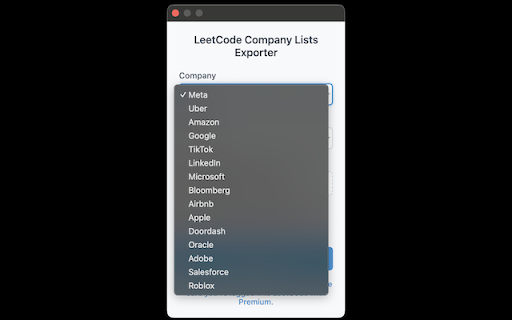 LeetCode Company Lists Exporter :: Export LeetCode company question URLs to CSV
