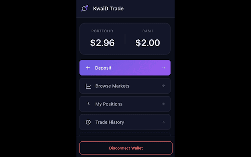 KwaiD Trade :: KwaiD Trade - Trade Polymarket markets directly from Twitter context