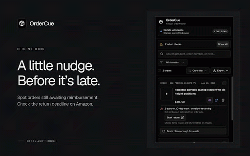 OrderCue :: Manage and track your Amazon orders