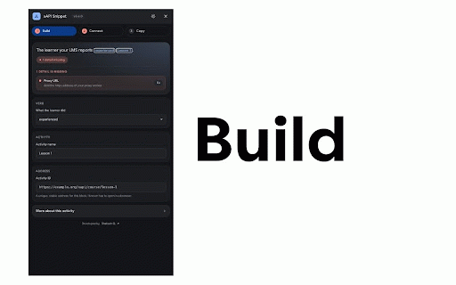 xAPI Snippet Generator for Articulate Rise - PRO :: Build, embed, and send xAPI statements to an LMS with an LRS or an external LRS using this Chrome extension. This is simple and a…
