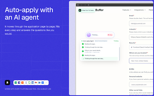 Jobmate: AI Job Search, Autofill & Auto-Apply :: The AI agent that job hunts with you: find jobs, auto-apply, autofill forms, reach hiring managers, build AI resumes, track it all.