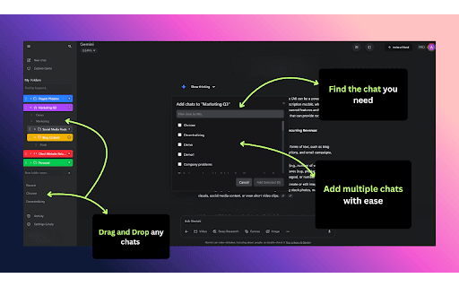 Gemini-Folders - Advanced Chat Organizer :: Gemini with Folders, Search, Prompts Manager, and more.